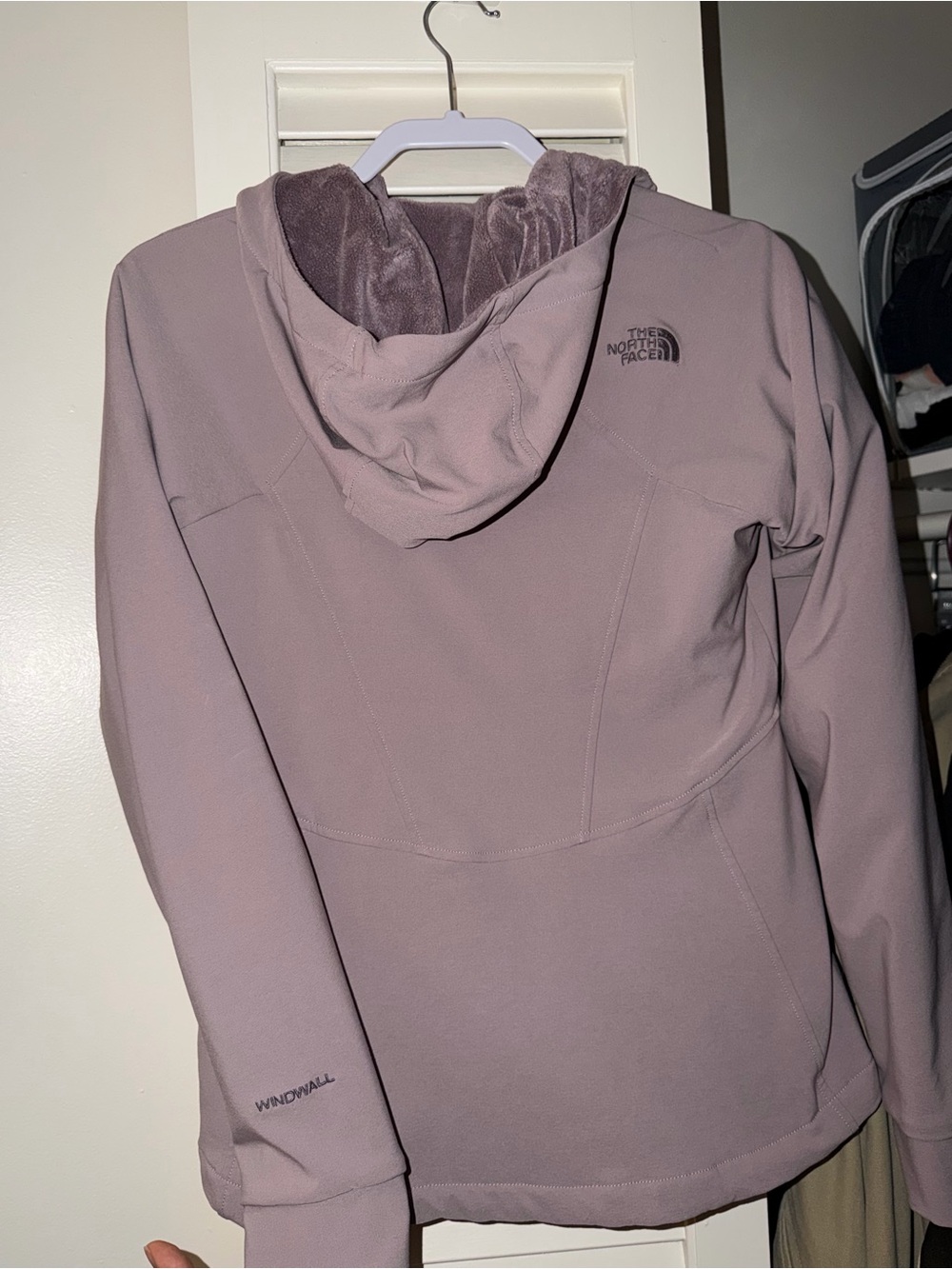 The North Face soft Mauve Hooded Fleece